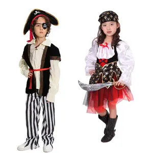 Kids Pirate Costume Set, Pirate Role Playing Costume Set, Pirate Dress Up Clothing, Ideal for Performances and Events