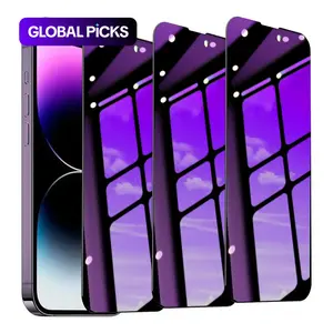 Anti-Spy Tempered Glass Screen Protector, 3 Pcs Anti-Blue Light Phone Screen Protector, Phone Accessories Compatible with iPhone 15 Pro Max/16