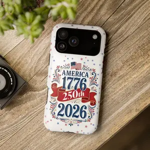 USA 250th Anniversary iPhone Case - Vintage American Flag Patriotic Case
