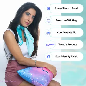BANDANA - Celestial Dreams | Fashion Hair Accessory. Light weight, soft, moisture wicking material. Simple elegance. Sports activities, adventures, fashion statement, everyday use.Colorful Hair scarf, head wraps, bandana outfit styles, pet ties, pet wrap.