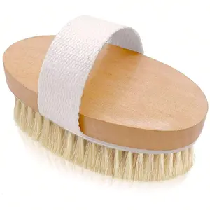 Dry Brushing Body Brush for Lymphatic Drainage, Dry Skin, Cellulite, Blood Circulation with Natural Bristles Exfoliating Body Scrubber for Flawless Skin .Body Scrub Deep Cleanse Exfoliating Bath Tool