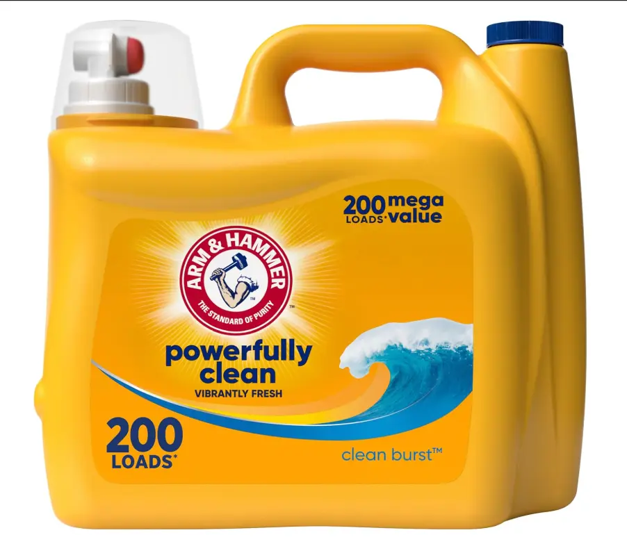 ARM & HAMMER Liquid Laundry Detergent, Clean Burst Fresh, 200 fl oz, 200 Loads, HE Laundry Detergent Liquid