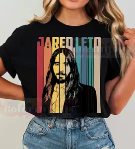Limited Vintage Jared Leto Tshirt, Jared Leto Hoodie, Jared Leto Sweatshirt, Jared Leto Retro Shirt Shirt Sleeve Cotton T-Shirt Unisex Graphic Cotton Tees For Women Men