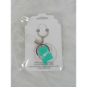 Round Acrylic Keyring - Home is Alabama