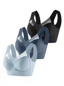 Women's Wireless Medium Push-Up Bra, Seamless Design, Ultimate Comfort Large Size Ice Silk, Suitable for Daily Wear, Ladies Everyday Bras