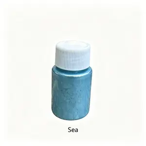 1Pcs/1set,Sea  Green  Mica Powder ,Metallic Resin, Dye for Candle, Soap Slime Nail Art ,DIY Craft Safe ,10ml