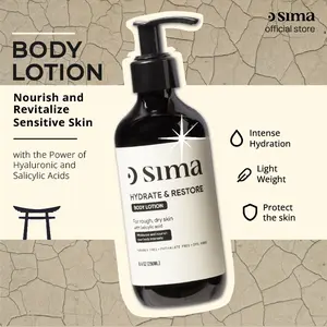 Sima Hydrating Body Lotion with Hyaluronic & Salicylic Acid | Lightweight Moisturizer for Sensitive Skin