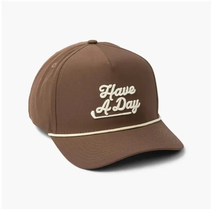 Breezy Golf "Have A Day"  Brown Rope Hat | Limited Edition Summer Rope Hat Pack | NEW Color Golf Hat 2026 |  Waste Management Phoenix Open x TOUR Championship Collab Snapback | Vintage Golf Caps #HaveADayHat #BreezyGolf