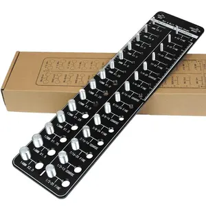 Thread Checker, Nut and Bolt Size Identifier Gauge with 14 Standard & 14 Metric, Black