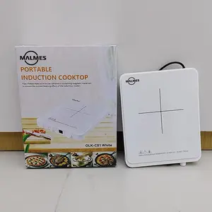 MALMES  Portable Induction Cooktop, Countertop Burner Hot Plate 1500W With Sensor Touch, Electric Induction Cooker With 9-Level Adjustment, 3-Hour Timer, Auto-Shut-Off, LED Display, Auto Pot Detection