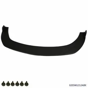 Sport Look Front Bumper Lip Lower Spoiler Splitter, ABS Plastic, Exact Fit, Drilling-Required Auto Replacement Part for 15-17 Ford Mustang