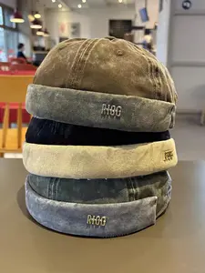 Unisex Casual Solid Color Beanie Hat, Vintage Retro Street Style Beanie Hat for Men & Women, Fashion Accessories for Daily Wear Cap