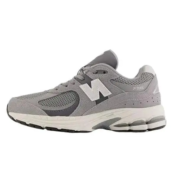 NEW BALANCE 2002R Steel Youth Girls' Suede & Mesh Sneakers - Modern, Versatile Lace-up with ABZORB Foam for Walking & Daily Wear, Fashionable