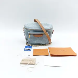 Pre-owned Louis Vuitton canvas Belt Bags Bumbag Blue Belt Bag T10383344