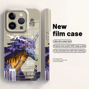 For iphone phone case purple monster all-inclusive lens folding stand phone case