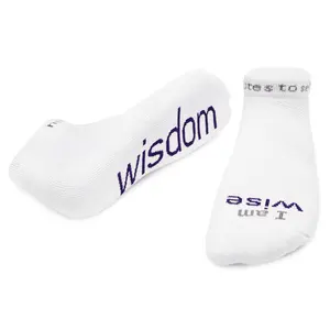 I am wise - wisdom™ white low-cut socks