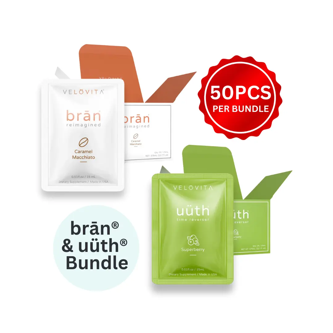 brān & uüth Bundle – 2 boxes 25 Snaps Each (15mL) Wellness Supplements for Energy, Focus, and Vitality Healthcare Fiber