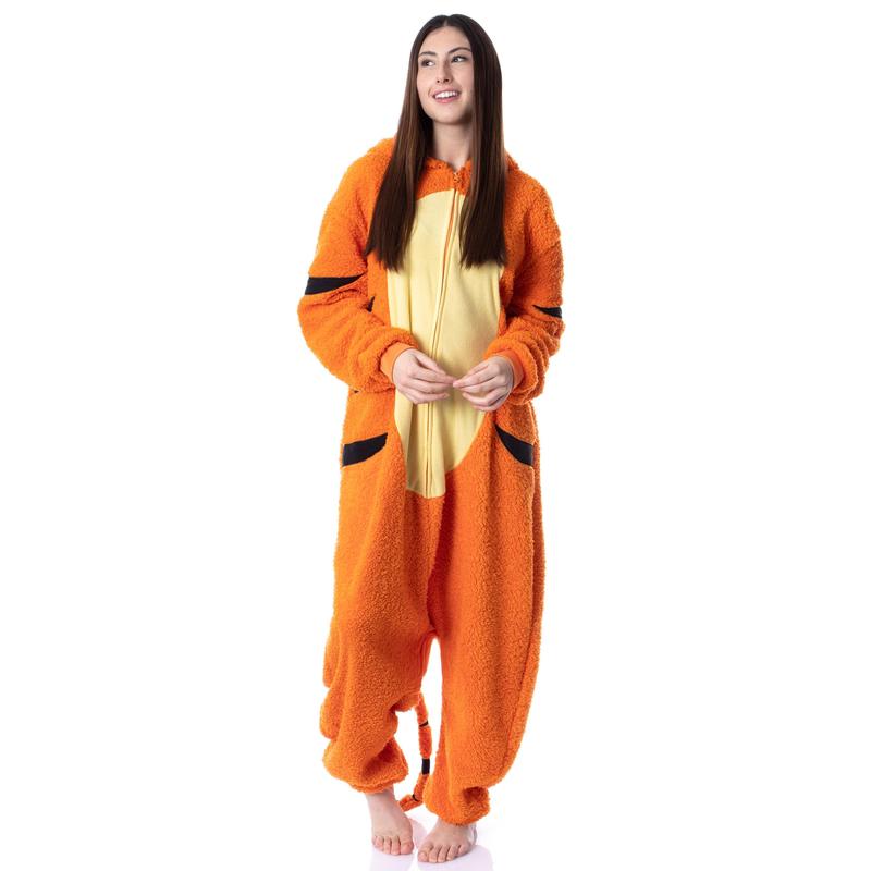 Disney Winnie The Pooh Adult Tigger Costume Plush Kigurumi Union Suit Pajama Outfit