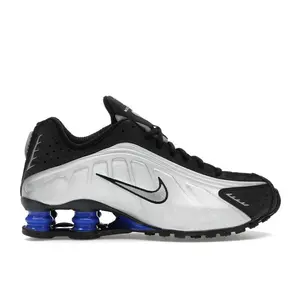 Nike Women's Shox R4 Metallic Silver Black Racer Blue, from StockX