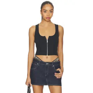 Abrand Bustier Tank Top in Black
