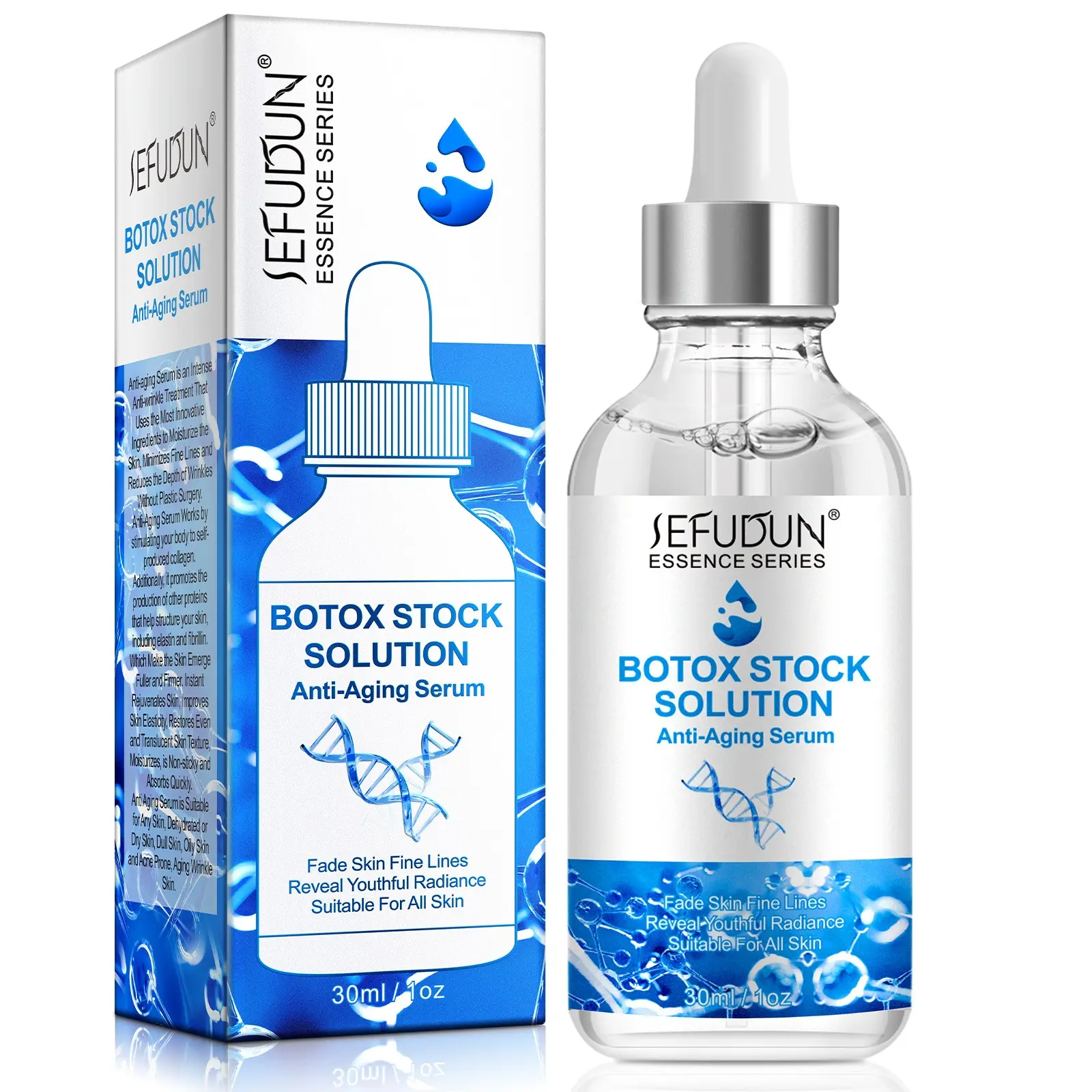Sefudun Facial Serum Rich in Vitamin C & E, Moisturizing, Hydrating and Nourishing Skin, Enhances Radiance, Radiant, Gentle, Suitable for Sensitive Skin
