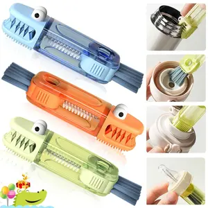 A Set of 3 Pcs 3 in 1 Cup Lid Bottle Brushes for Cleaning,Multifunctional Portable Cup Lid Crevice Cleaning Brush for Bottle Gap Tight Spaces Bottle,Valentine's Day Gifts,Hand Tools Kits