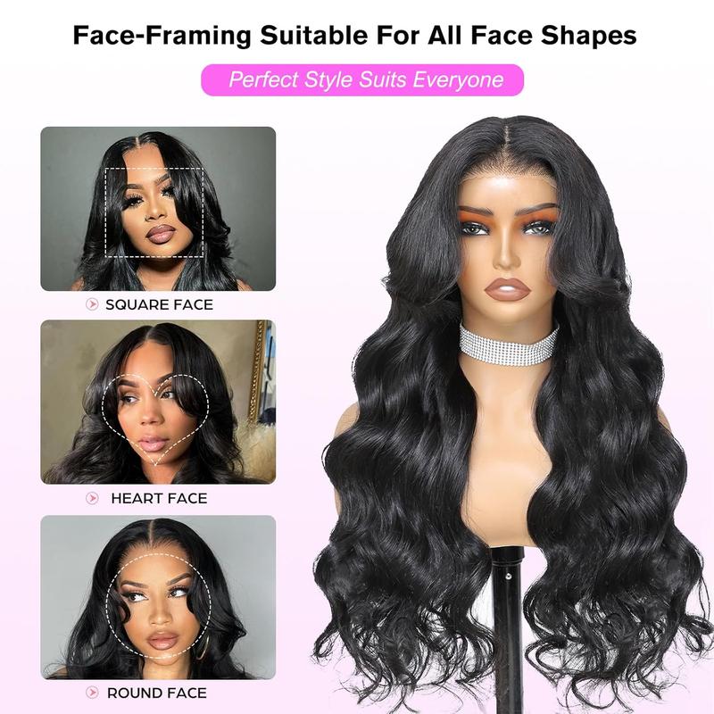 Bling Hair 6x4 9x6 Glueless Wigs Human Hair Pre Plucked Pre Cut Body Wave 13x4 13x6 Transparent Lace Front Wigs Human Hair 180% Put on And Go Glueless Wig For Black Women