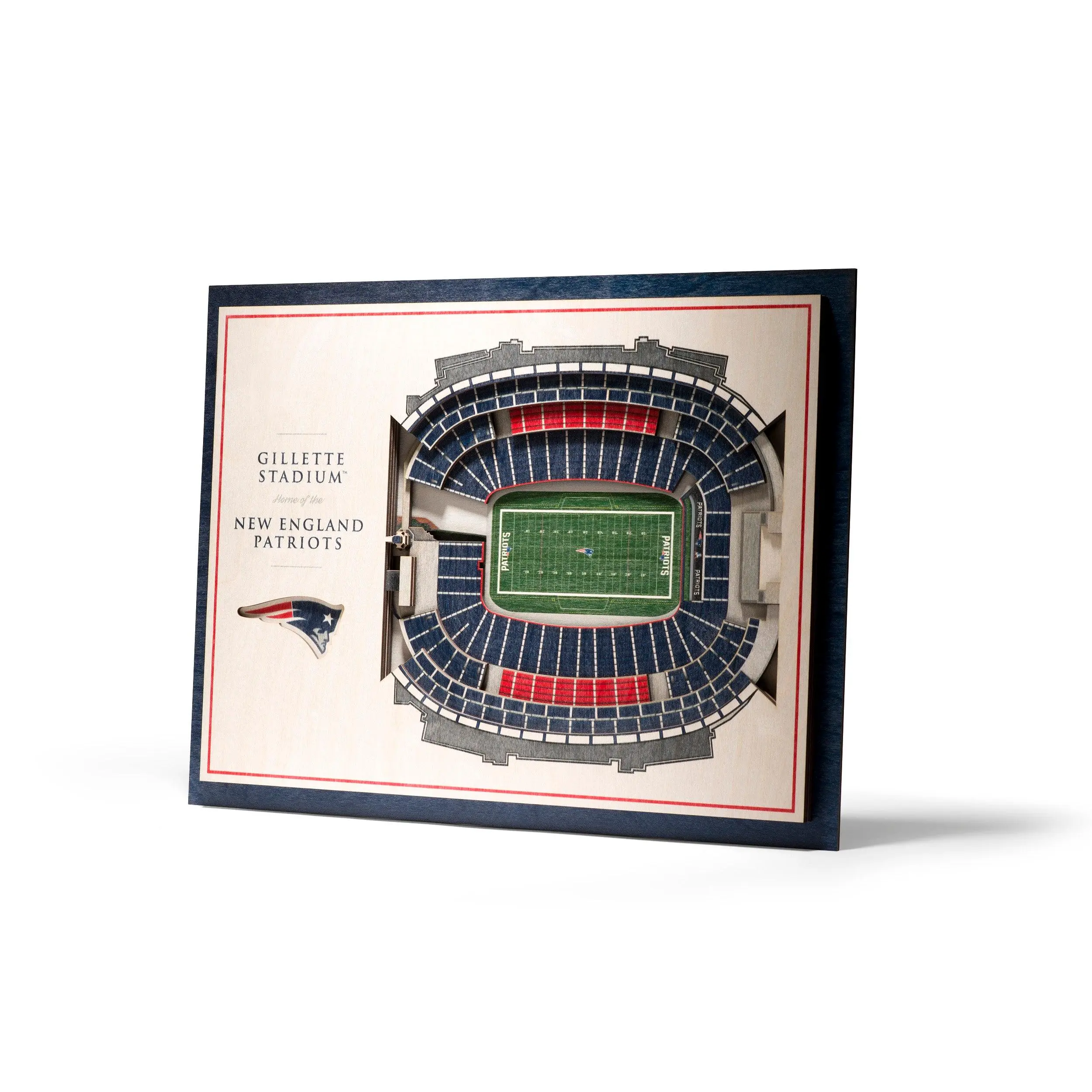 New England Patriots 5 Layer 3D Stadiumview Wall Art