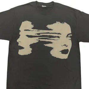 Y2K Blurred Dual Face Graphic Tee - Vintage Graphic Tee – Menswear & Womenswear – Streetwear Tops – Casual Cotton Crewneck Shortsleeve T-shirt