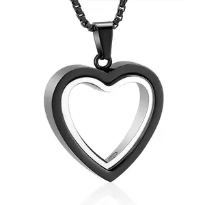 Heartfelt Remembrance: Stainless Steel Heart-Shaped Cremation Pendant