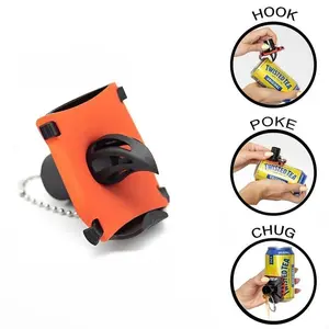 Portable Can Puncher and Bottle Opener Keychain – 3-in-1 Multitool for Beer Cans, Soda, Twist-Off Caps, Compact and Durable EDC Opener for Travel, Camping, and Everyday Carry