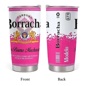 1pc a 20Oz Stainless Steel Tumbler Featuring a Cabrada Borracha Design, Built to Last, Leak-Resistant, Easy to Clean, And Perfect for Outdoor Adventures, Sports, And Everyday Hydration. A Fashionable Travel Cup And Sturdy Drinkware