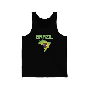 Brazil Unisex Jersey Tank top shirt traveling Portuguese South America