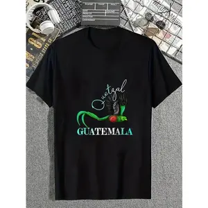 cotton Guatemala Proud Hispanic Quetzal Bird Guatemalan T-Shirt casual Fashion graphic tees for women