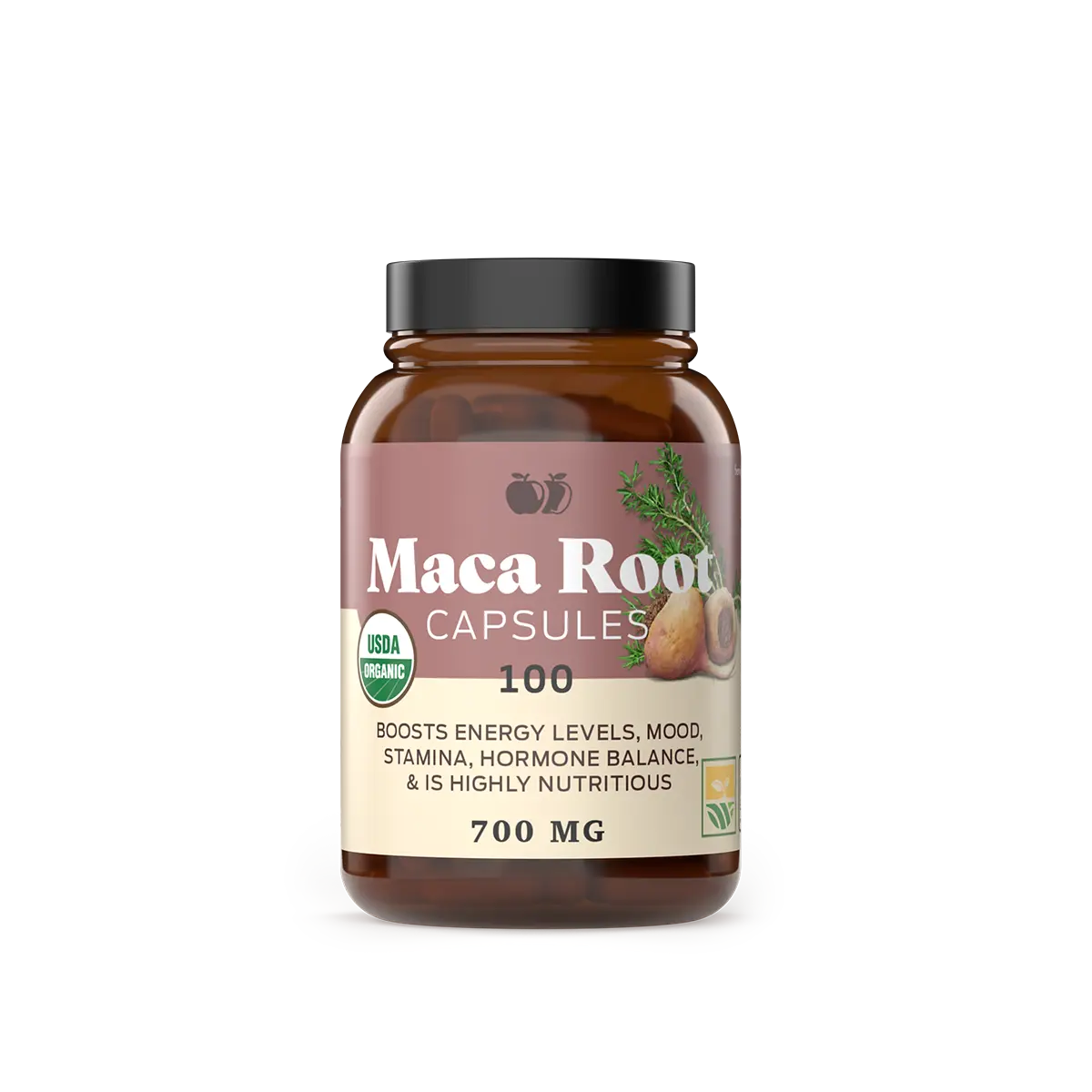 Organic Maca Root Capsules Supplement