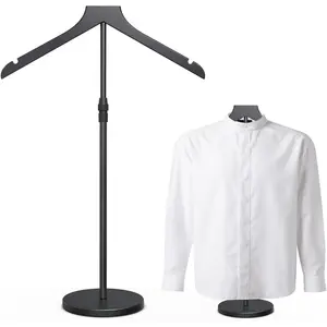 Shirt Display Stand, 18-34 Inch Height Adjustable Mannequin  for Vendors Shop,   Dress Form Portable Clothes Garment Rack, T Shirt Display Holder Jacket Coat Stand Hanger, Black