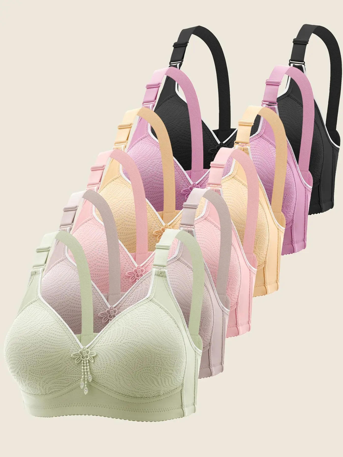 Women's Adjustable Strap Push Up Bra, Soft Comfort and Fit Breathable Adjustable Hook & Eye Lingerie Top for Daily Wear, Lingerie for All Seasons