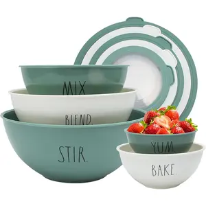 Mixing with Lids - 10 Piece Nesting Set includes 5 Prep and 5 Lids (Sage)