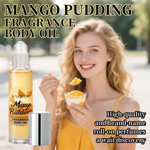 Mango pudding essential oil ball perfume 10ml, alcohol-free, lasting fragrance, suitable for travel and daily use, aromatherapy ball, to create a personal perfume.