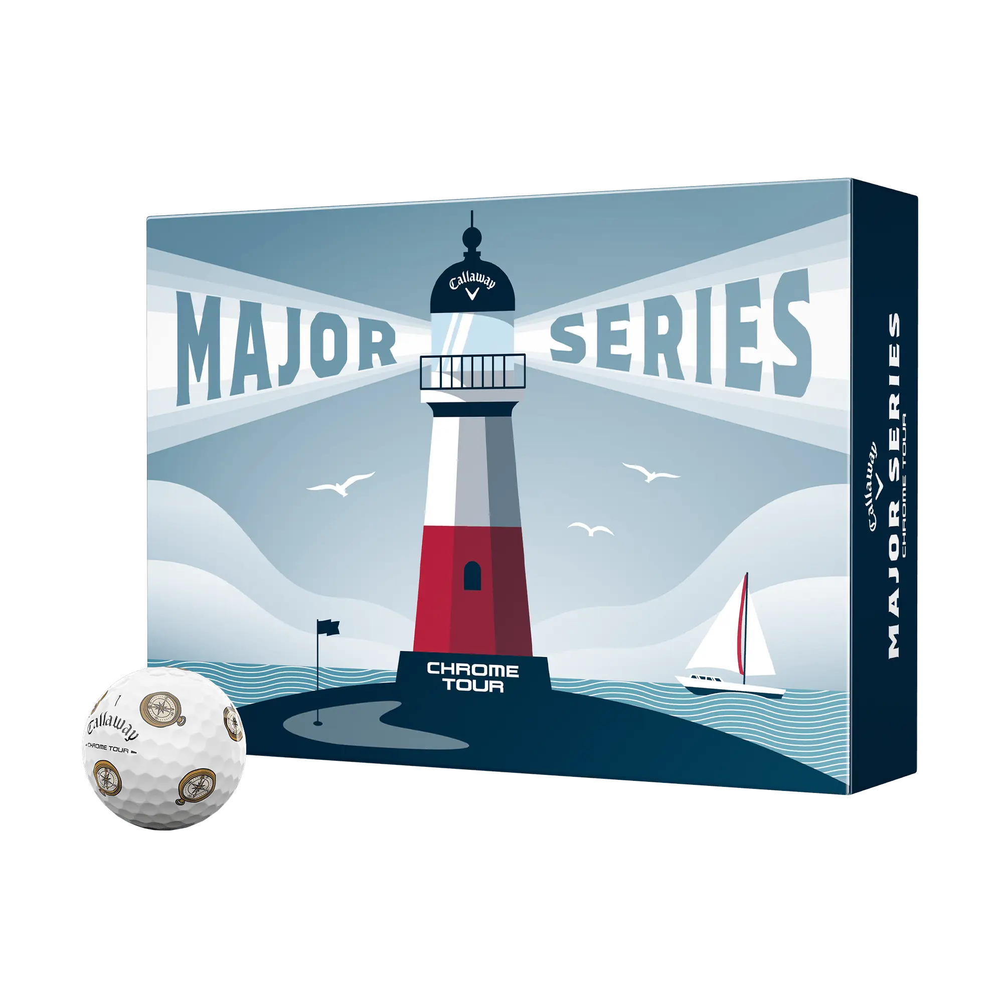 Callaway Golf Chrome Tour Major Series: June Major Golf Balls in White