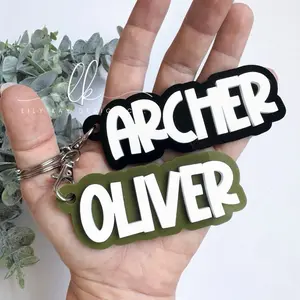 Custom Name Bag Tag | Acrylic Keychain | Personalized Backpack Tag | Diaper Bag Tag | Cheer Keychain | Back-to-School | New Mom Gift