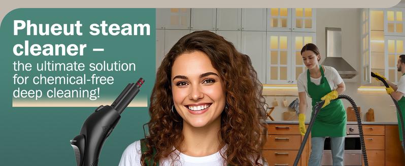 Phueut 1800W High-Pressure Steam Cleaner with 1.5L Tank & 28 Attachments for Home Multipurpose Floor Cleaning Chemical-Free Heavy-Duty Steamer Phueut 1800W High-Pressure Steam Cleaner with 1.5L Tank & 28 Attachments for Home Multipurpose Floor Cleaning Chemical-Free Heavy-Duty Steamer