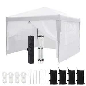 Commercial Pop Up Canopy Tent, Heavy Duty Outdoor Gazebo with 6 Sidewalls – All Season Waterproof Party Tent for Weddings, Easy Setup and Storage Bag Included,summerwins