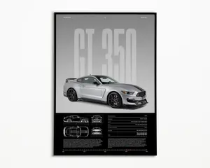 Ford Mustang Shelby GT350 Print | | Car Print | Hyper Car Poster | Super Car Print, Product without frame Decor Gift