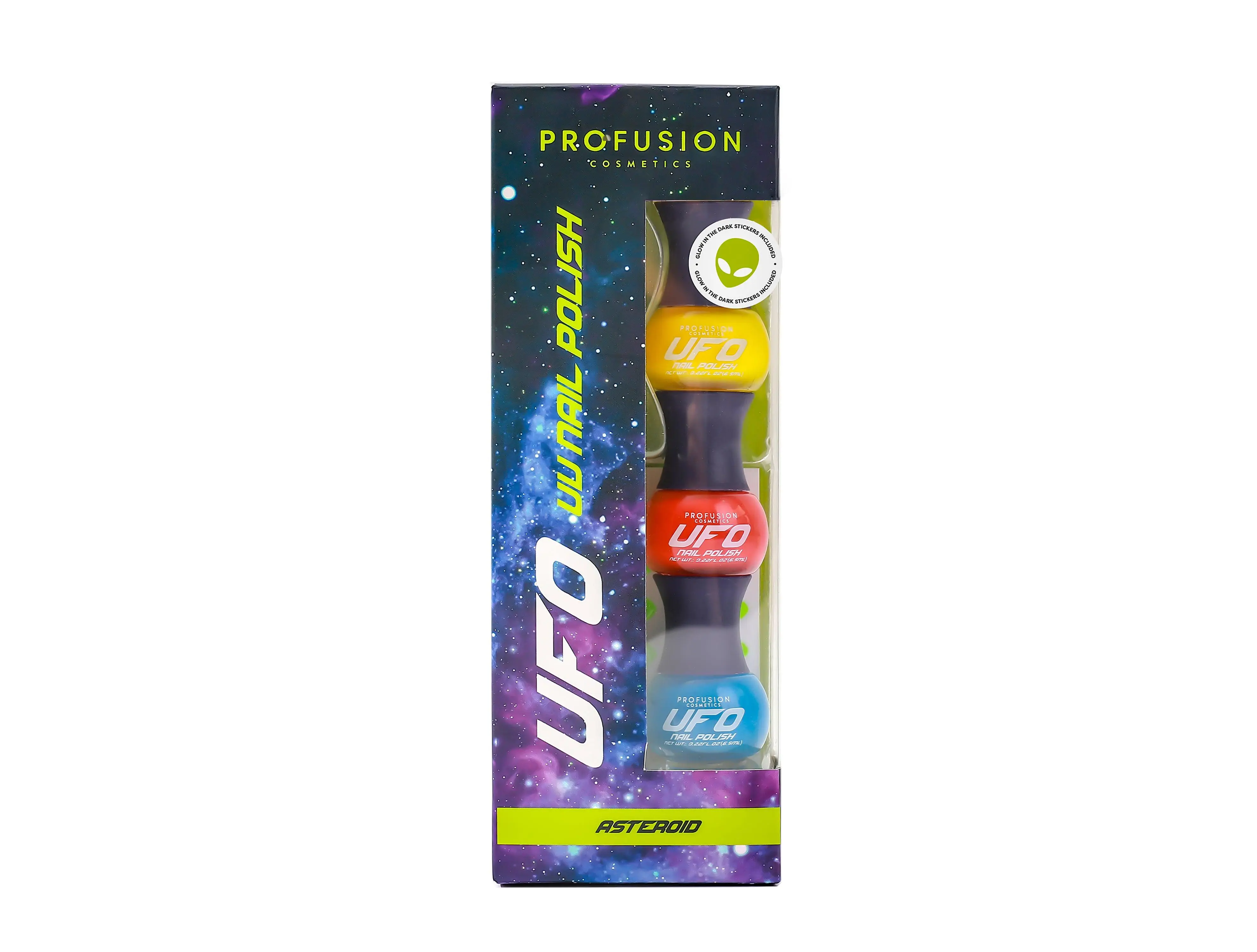 UFO | UV Glow-In-The-Dark Nail Polish Trio UFO | UV Glow-In-The-Dark Nail Polish Trio