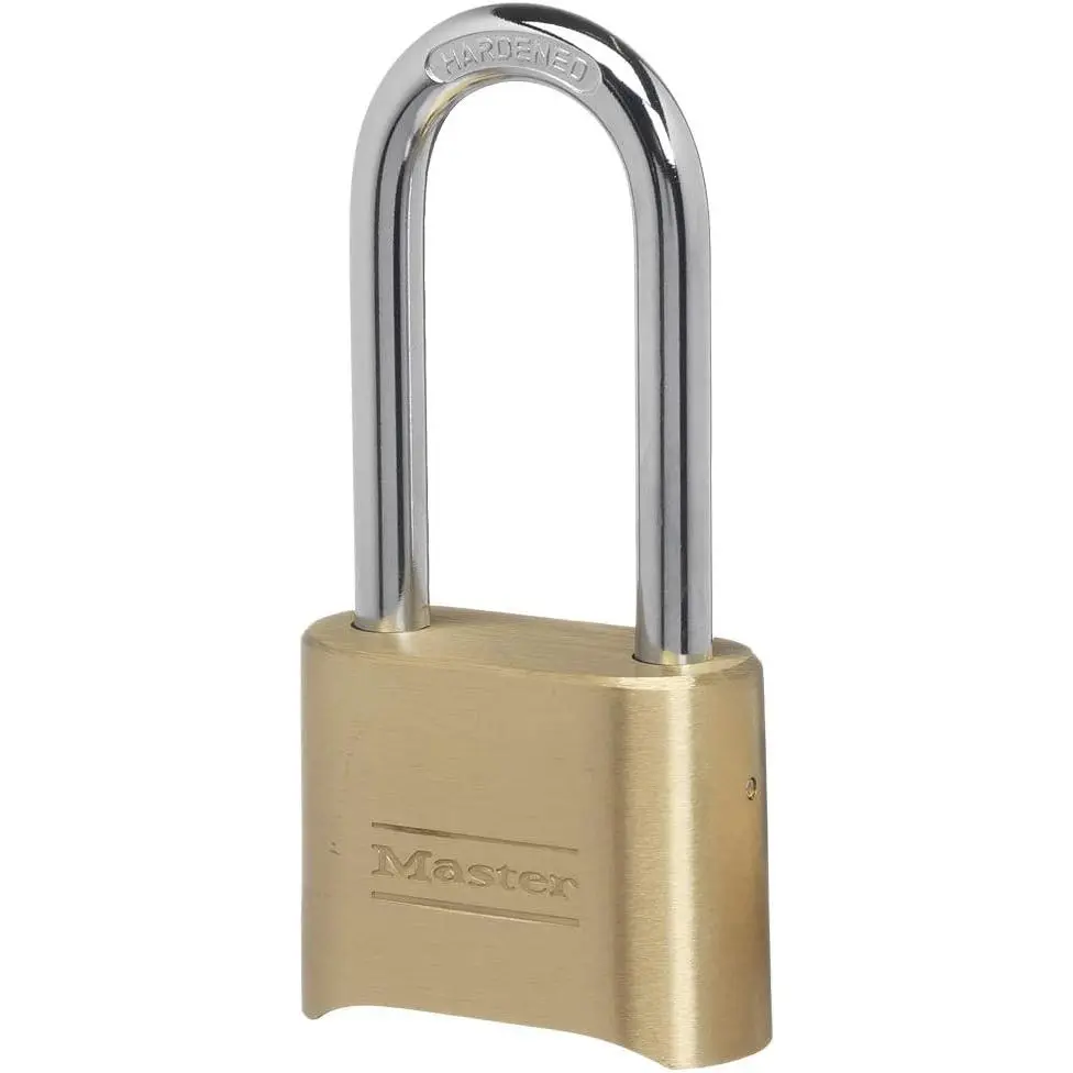 175LH 2' Wide Set Your Own Combination Padlock, with 2-1/4 in.Shackle, Brass,, 2 Inches Body
