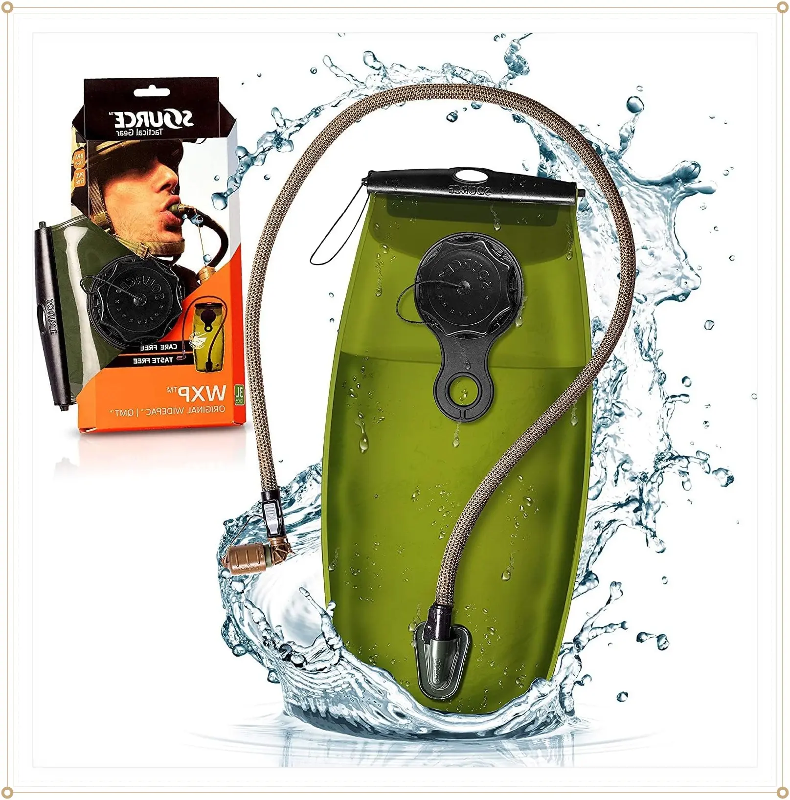 Source Hydration Bladder WXP - 3 Liter (100oz) Water Bladder with High Flow Storm Valve - Featuring All Hydration Technology Advantages (4305530003)Gift
