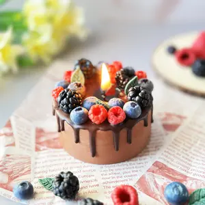 Lumiine Dessert Candle Soy Wax Chocolate Cake Candle Unique Candle Gift Set Food Candle Birthday Gift Fruit Candle Decor Scent
