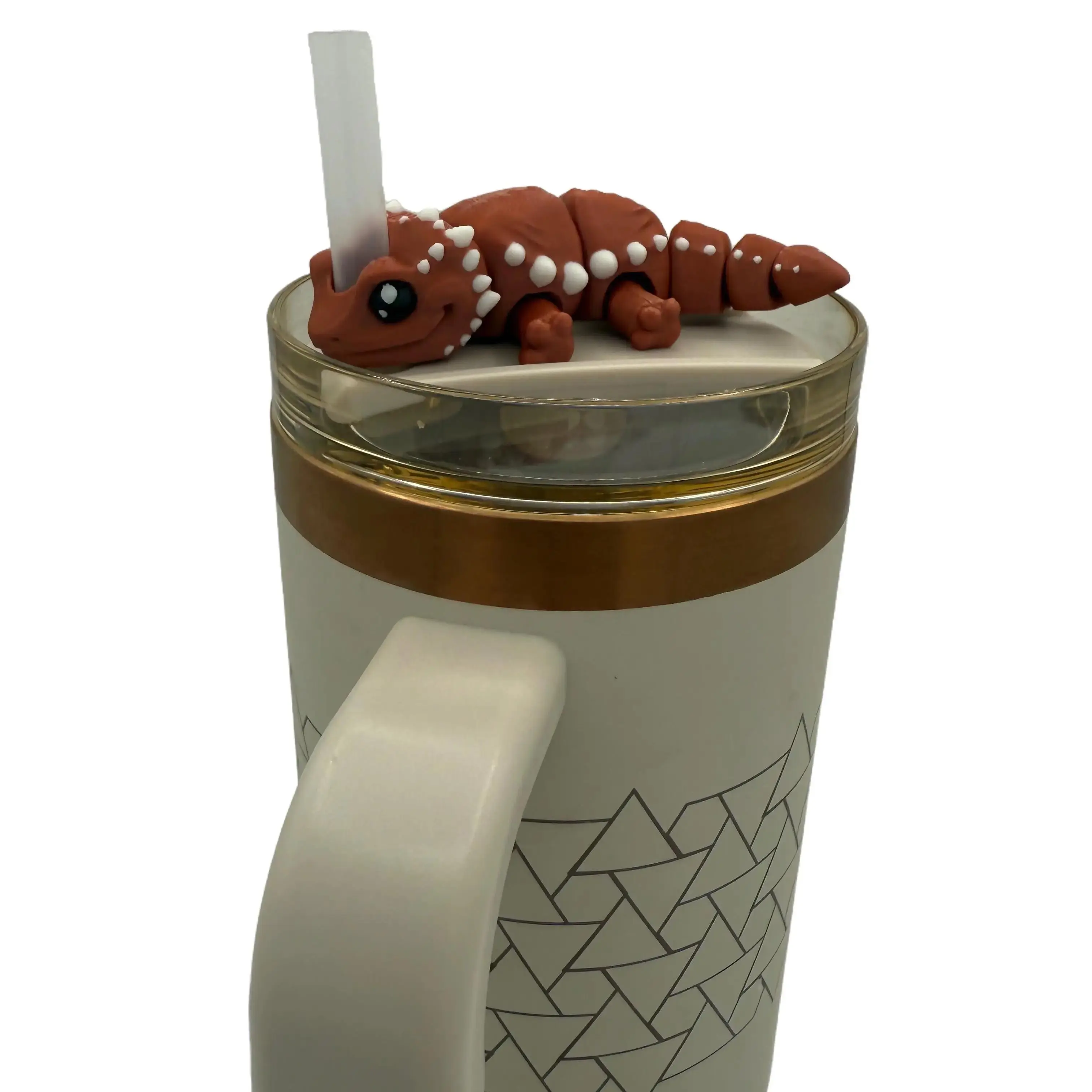 3d Printed Bearded Dragon 10mm Travel Mug/ Tumbler Straw Topper Snapprint Authorized Seller