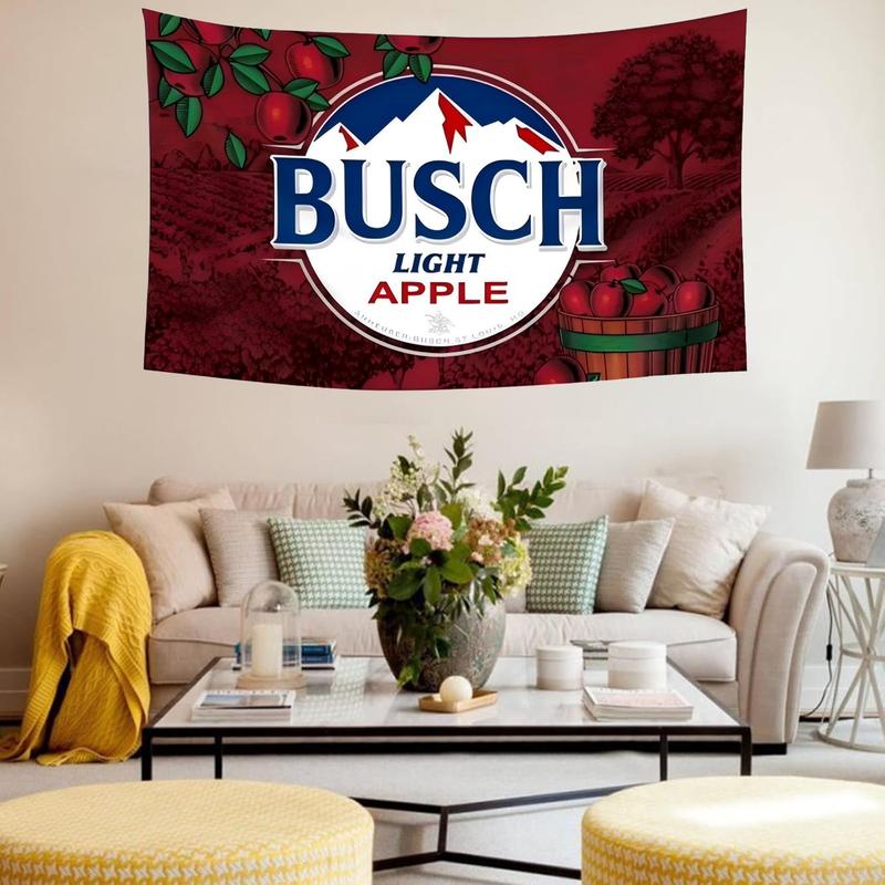 Busch Light Apple of  Famers Dilly Flag 3x5Ft Flag Funny Poster Tapestry for Wall Hanging College Dorm Men Cave Decor Outdoor Indoor Decoration Banner with 4 Brass Grommets